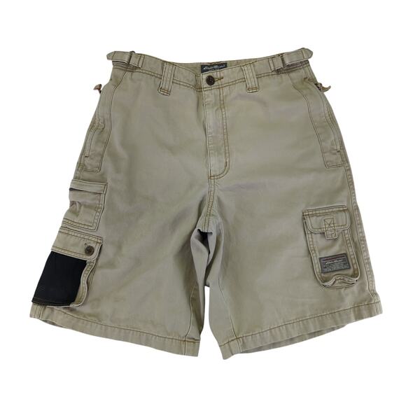 Eddie Bauer‎ Cargo Shorts Gorpcore Tan Khaki Men's Size 33 Outdoor - Picture 1 of 3